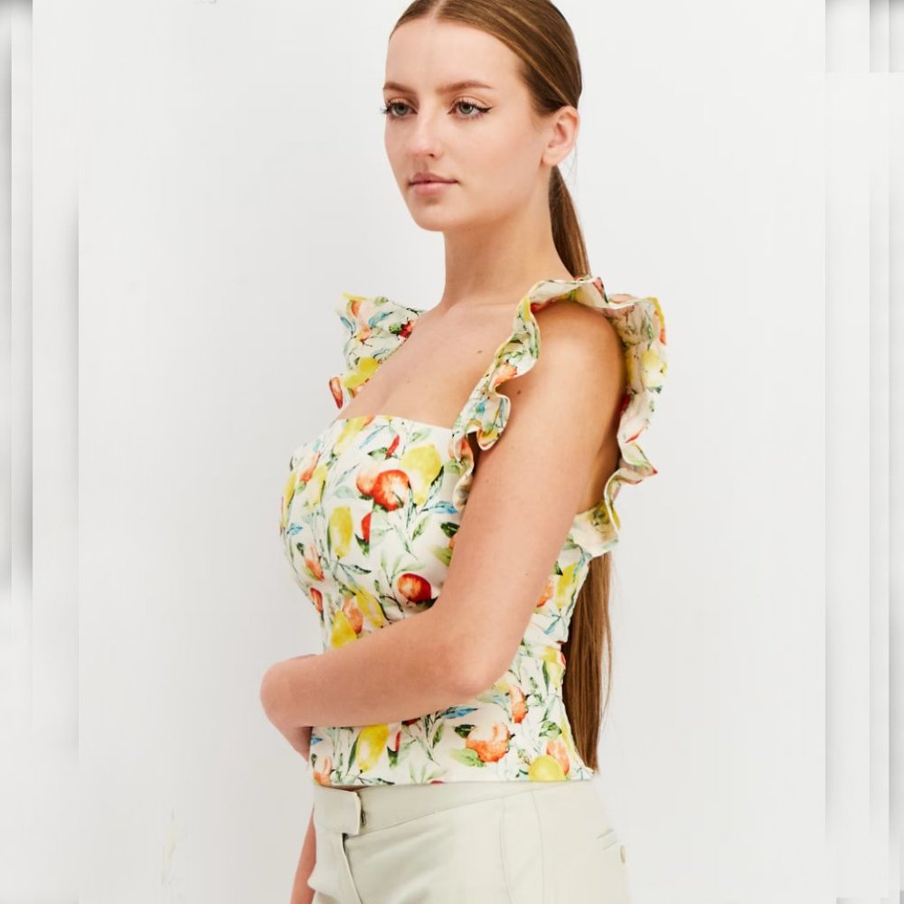 Cute Fruit Print Blouse